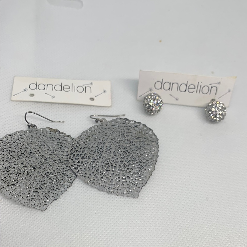 2ct Dandelion Silver Tone Assorted Earrings